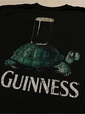 NEW Guinness Beer Turtle Harp Pint Graphic T-Shirt LARGE Black Gate Dublin Irish